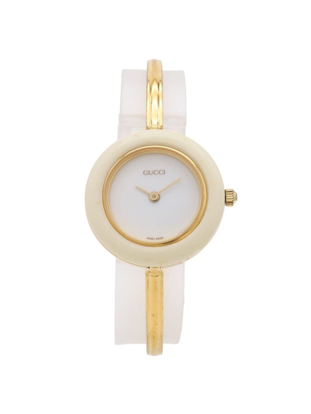 Gucci Change Bezel White Dial Quartz Watch 11/12.2